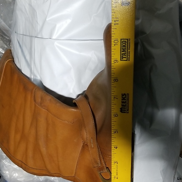 Golden Goose Carlyle Leather Boots Cognac Brown Distressed Vintage Style - Picture 15 of 16